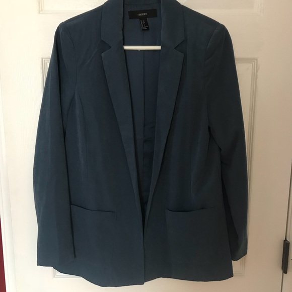 Dusty Blue velvet blazer. - Picture 1 of 3